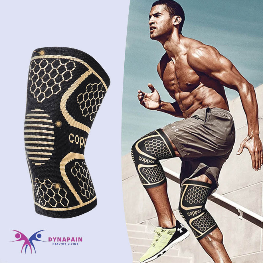 1 Pair Copper Knee Brace for Arthritis Pain and Support Knee Sleeve
