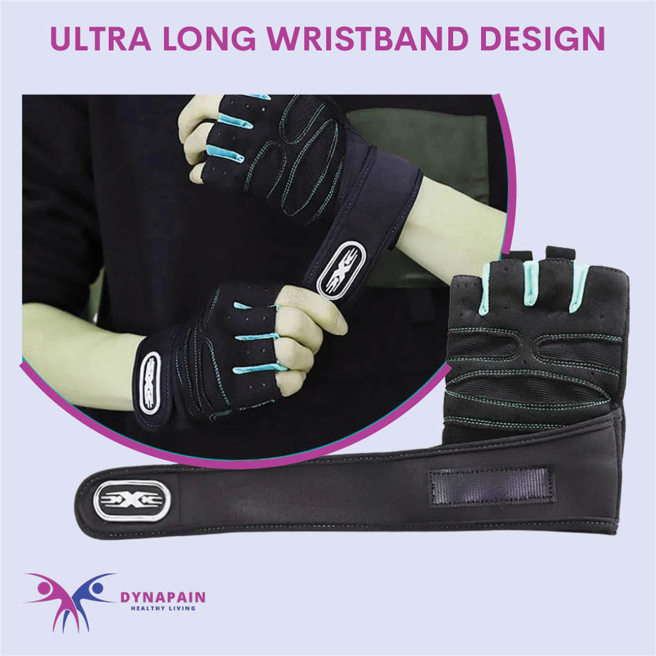 Antislip Weight Lifting Gym Gloves with Wrist Wraps