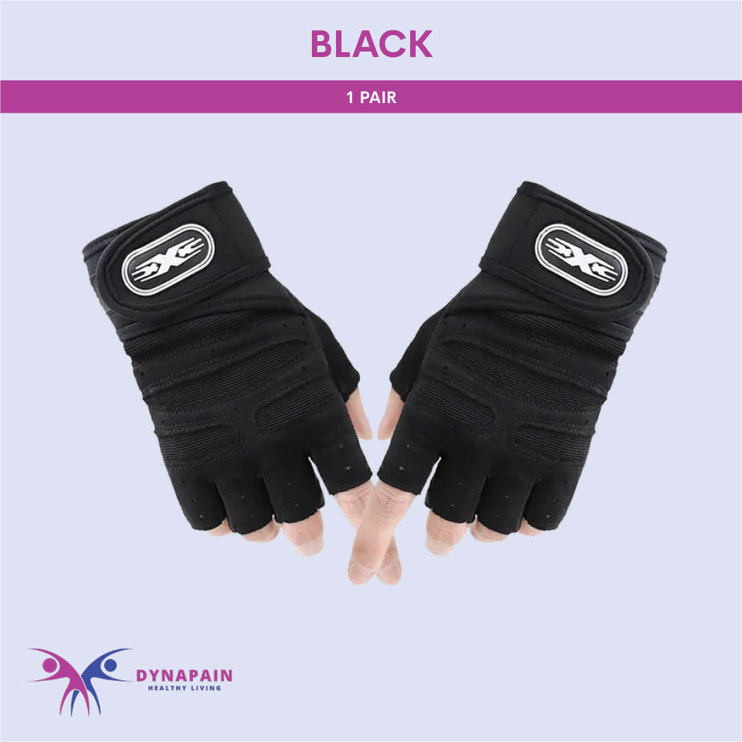Antislip Weight Lifting Gym Gloves with Wrist Wraps