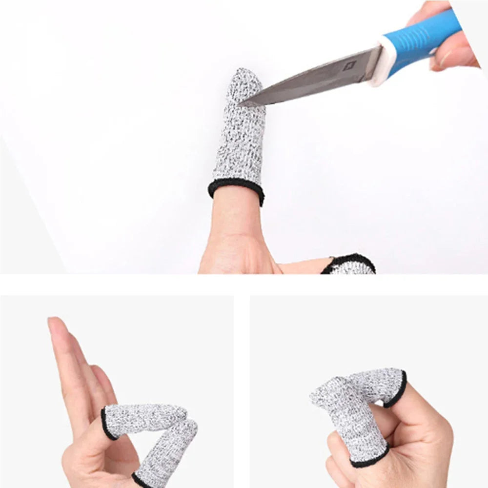 1Pair Finger Cots Cut Resistant Protection Finger Sleeve Gloves 