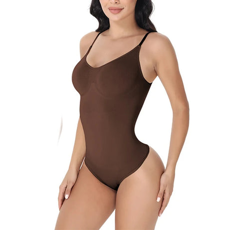 V Neck Spaghetti Strap Compression Body Shapewear