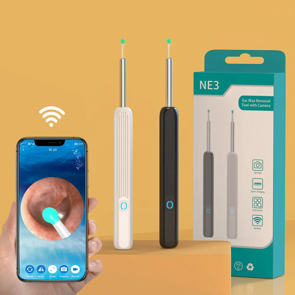  Wireless Smart Ear Wax Cleaner with High Precision and with Camera LED Light