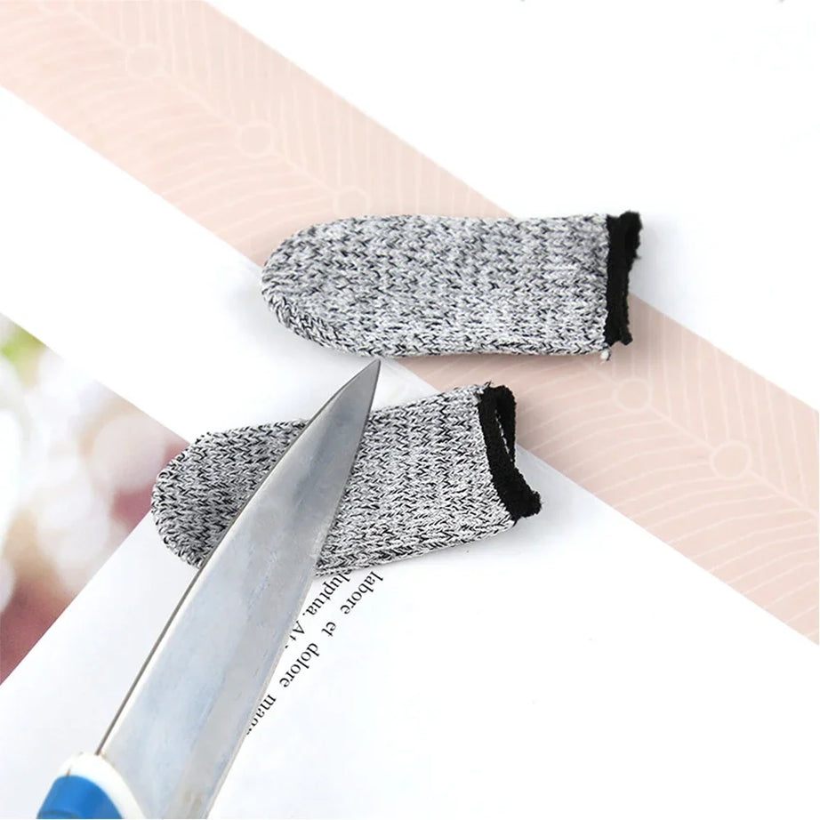 1Pair Finger Cots Cut Resistant Protection Finger Sleeve Gloves 
