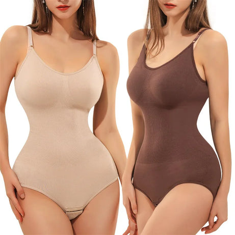 V Neck Spaghetti Strap Compression Body Shapewear