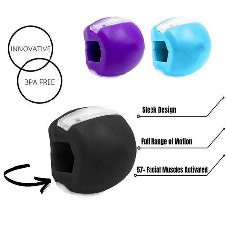 JawFlex Pro Facial Fitness Ball – Jaw Exerciser & Double Chin Reducer for Sculpted Jawline and Toned Face