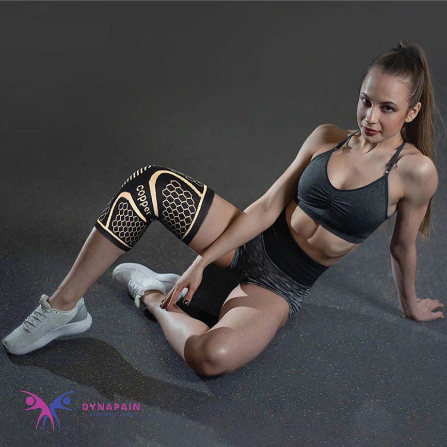 1 Pair Copper Knee Brace for Arthritis Pain and Support Knee Sleeve