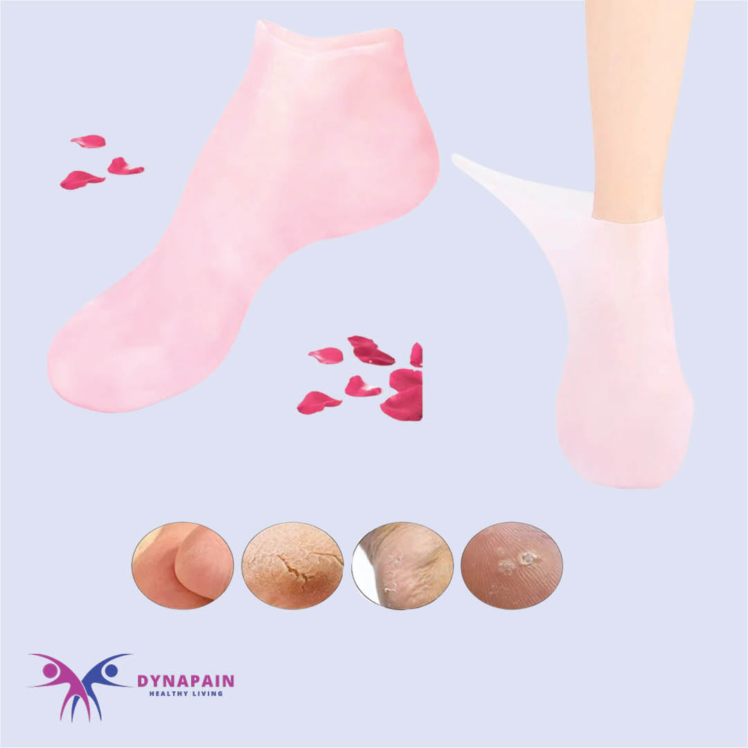 1Pair Feet Care Socks Moisturizing Silicone Gel Heel | Anti-Cracking Spa Home Use