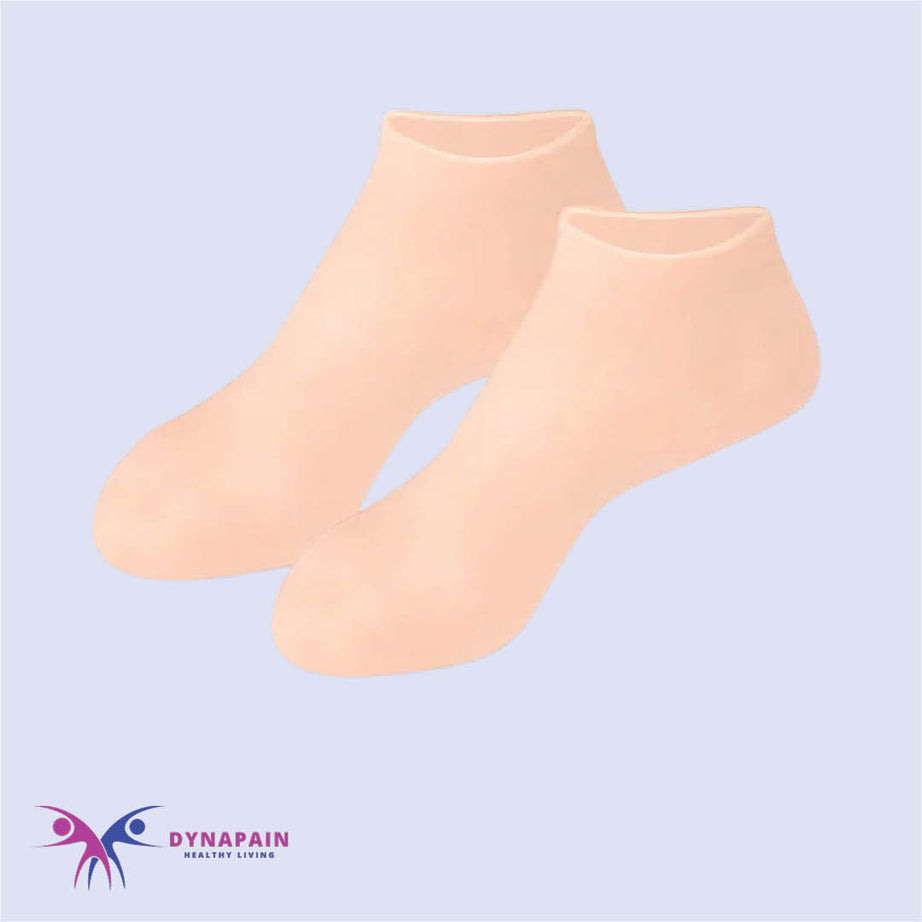 1Pair Feet Care Socks Moisturizing Silicone Gel Heel | Anti-Cracking Spa Home Use