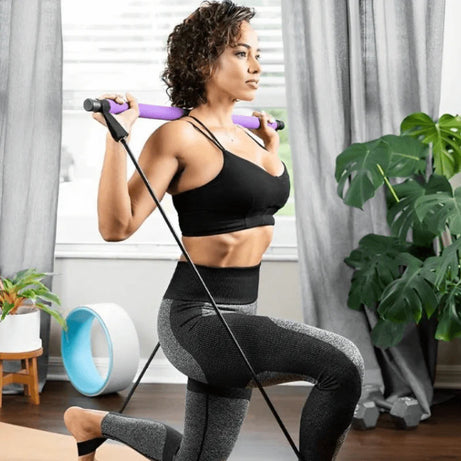 Multi Functional Stretched Pilates Bar - Full Body Workout At Home