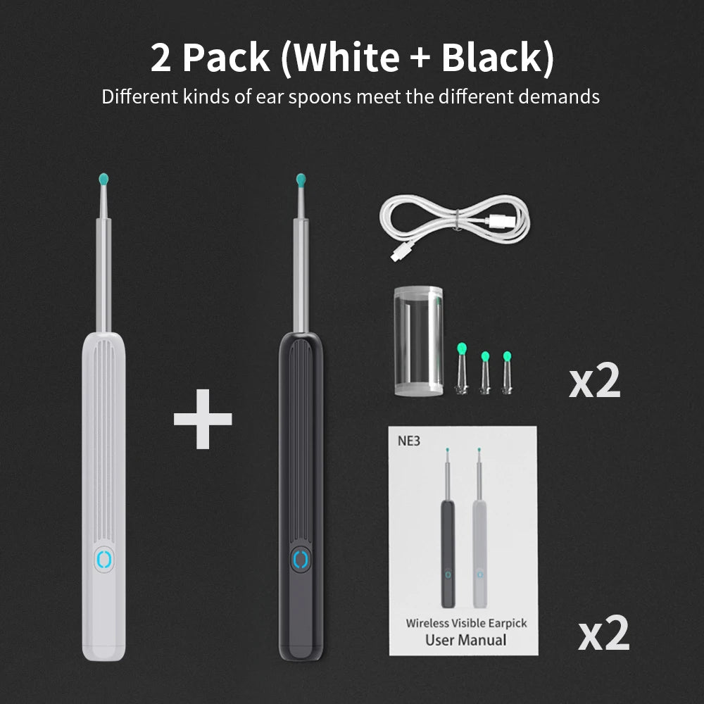 Wireless Smart Ear Wax Cleaner with High Precision and with Camera LED Light
