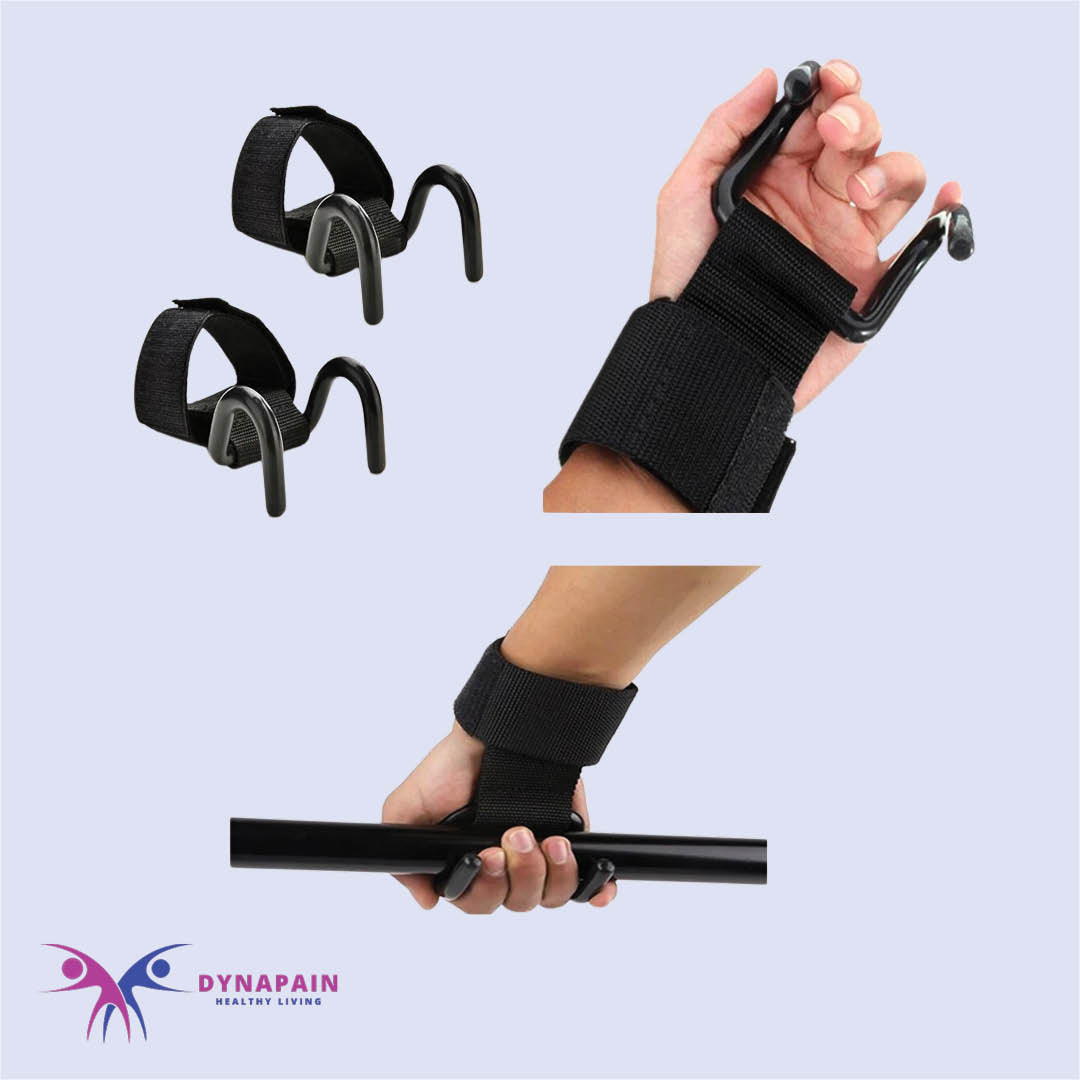 Adjustable Weight Lifting Hook Wristband Gloves for Strength Training