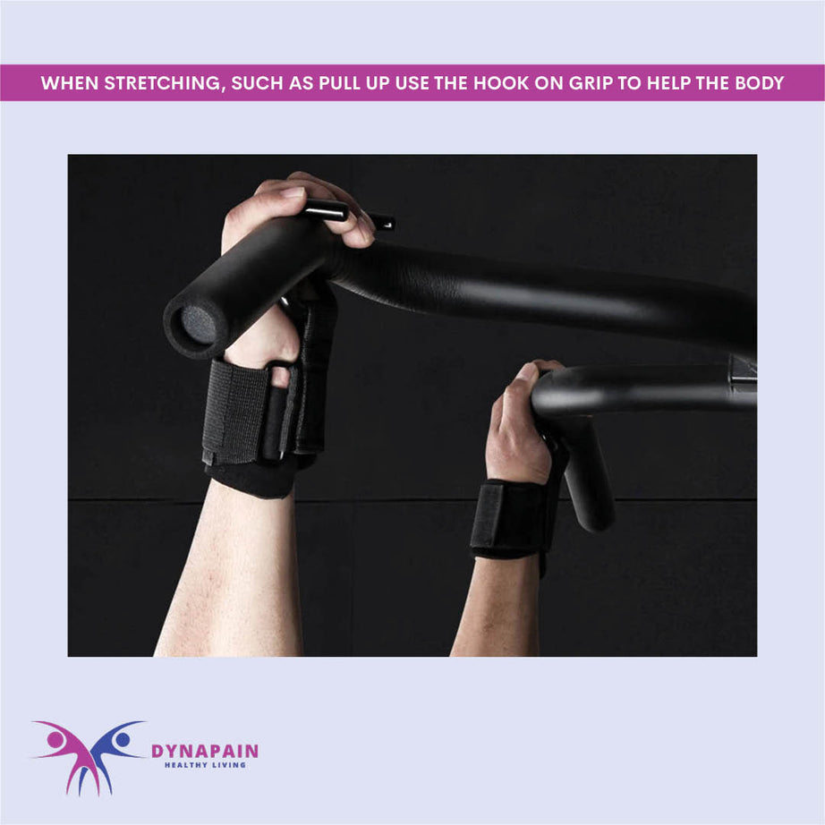 Adjustable Weight Lifting Hook Wristband Gloves for Strength Training