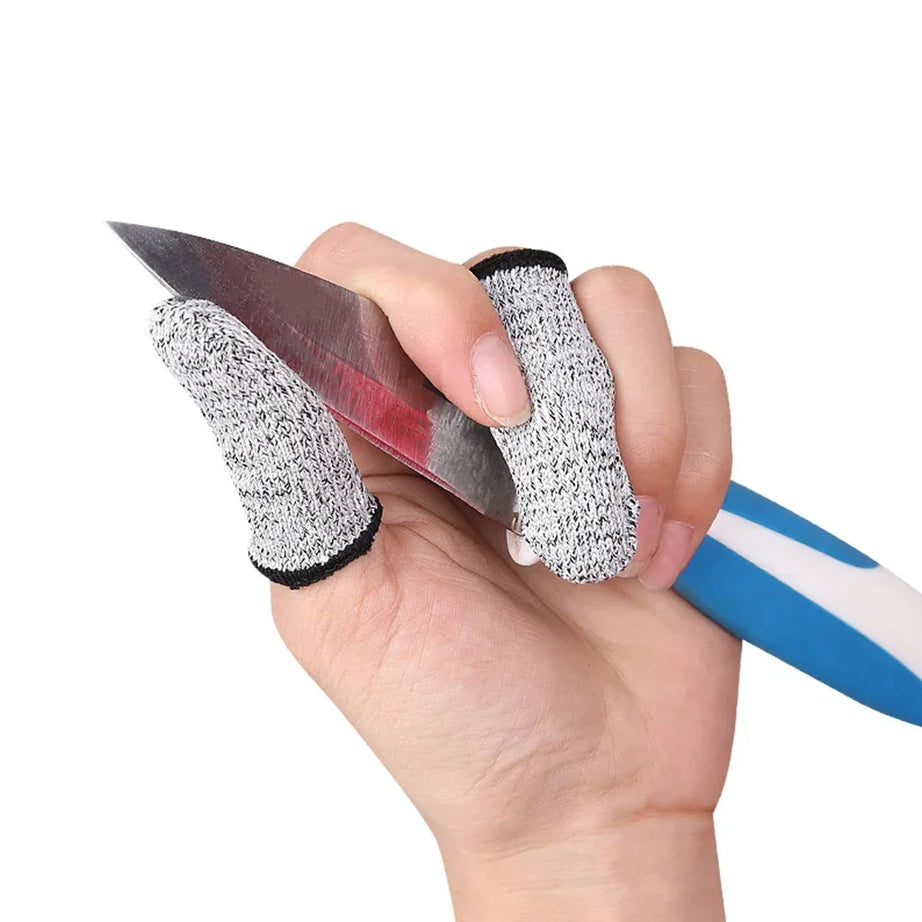 1Pair Finger Cots Cut Resistant Protection Finger Sleeve Gloves 