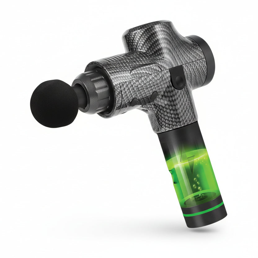 Portable Percussion Massage Gun (Type-C Rechargeable) – Multi-Head Kit