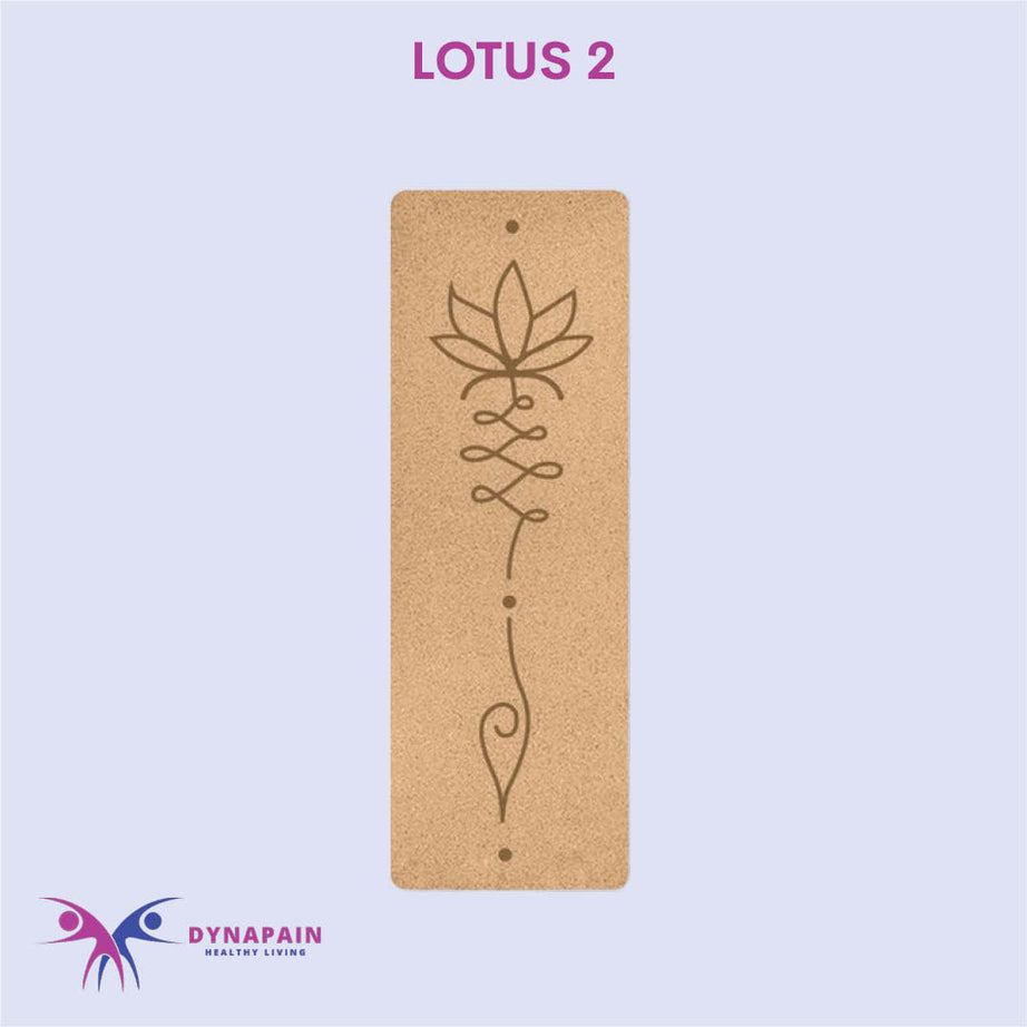 Natural Cork Yoga Mat Anti-Skid with Position Line Pattern Sweatproof Tear-Resistant