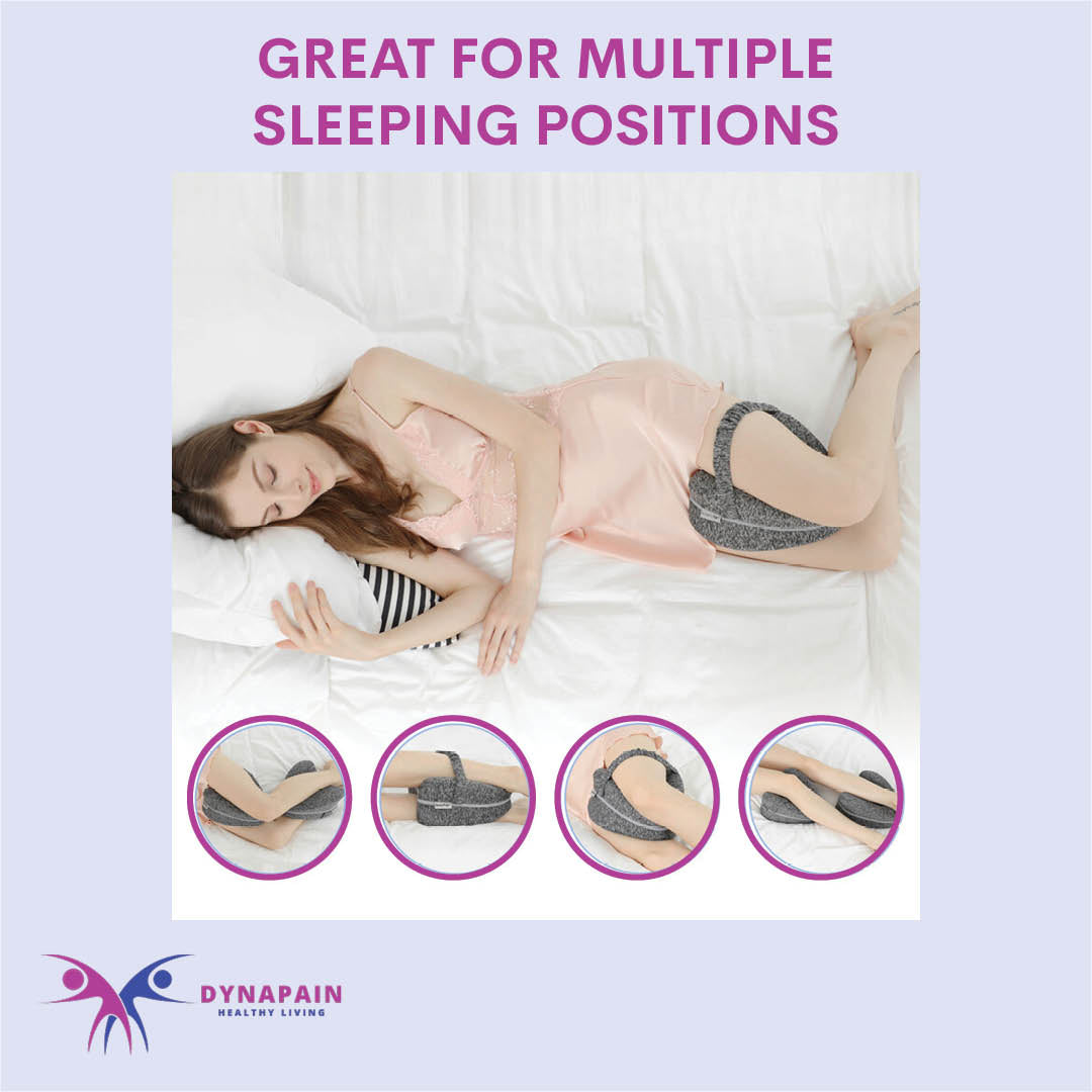 Orthopedic Leg Pillow Memory Foam Ergonomic Knee Pillow for Side Sleepers Knee Pillow for Back Pain Leg Cushion for Sleep